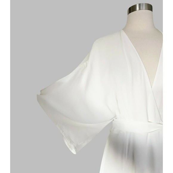 REFORMATION Winslow Wrap Maxi Dress Ivory White Belt Short Sleeves Small NWOT - Picture 7 of 12